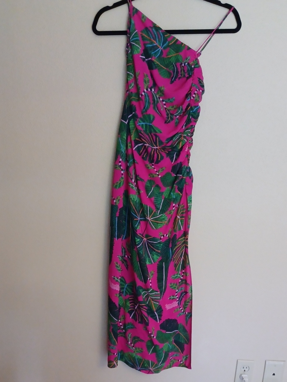 FARM Rio Anthropologie Leaves Midi Dress SZ M Tropical Colorful - Picture 8 of 16